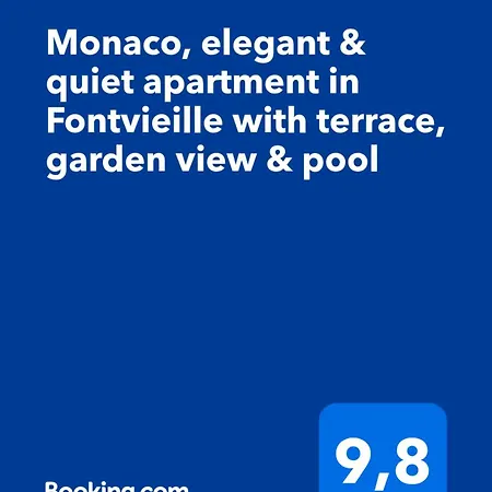 Appartement Fontvieille Elegant - Luxury Terrace & Pool - Garden View *